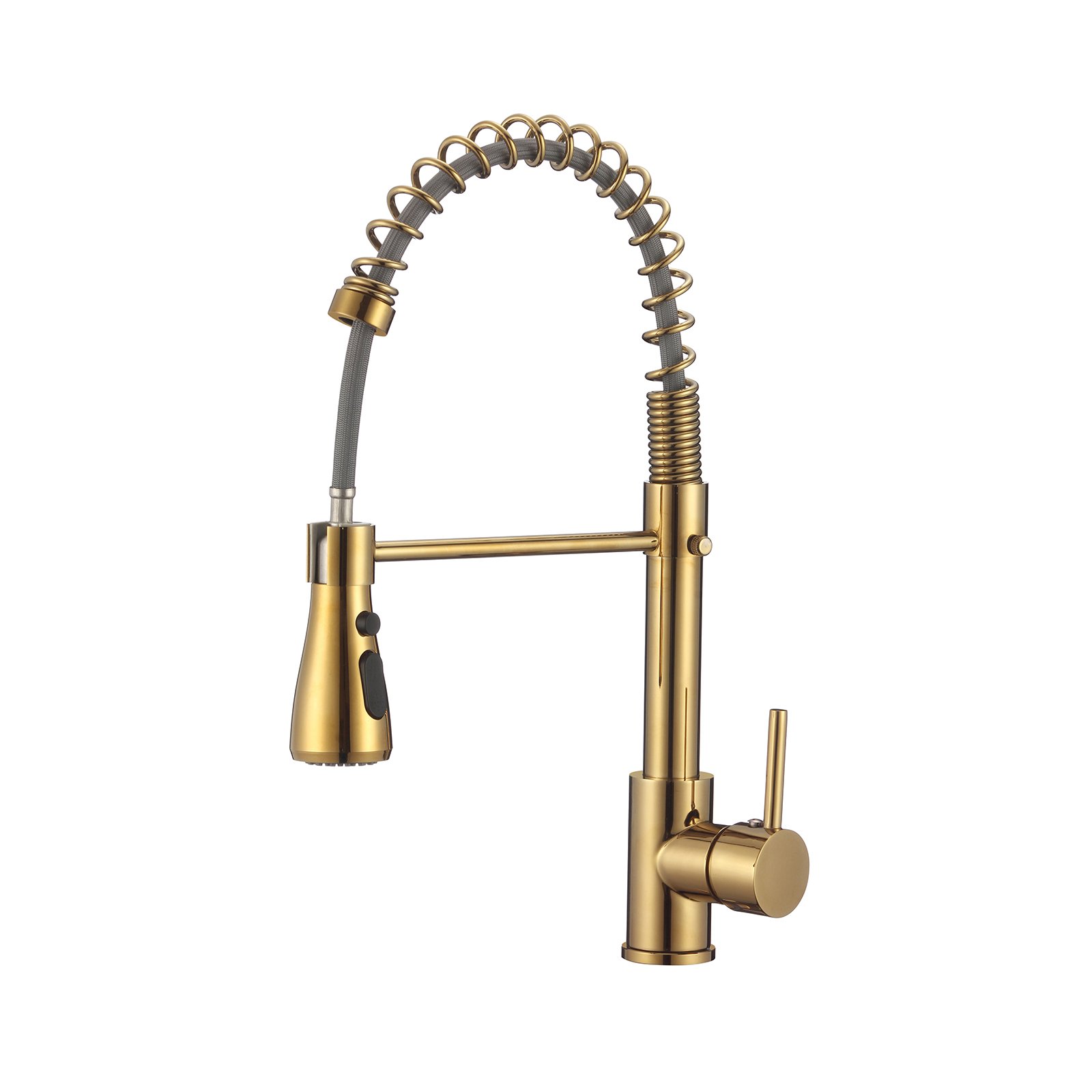 Tidjune Modern Contemporary Gold Kitchen Faucet Single Handle Mixer Tap 360 Rotation Torneira Cozinha Mixer Tap Pull Down