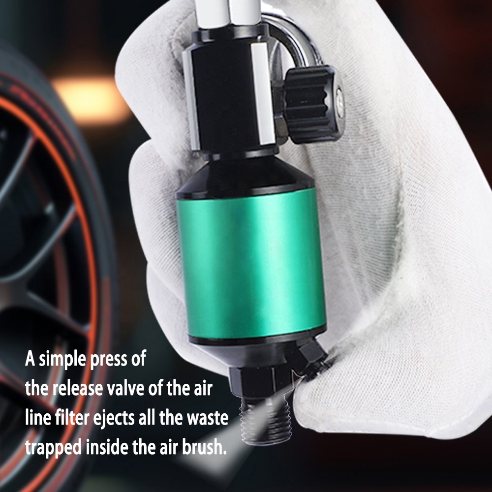 PORPHIS Green Pressure Reducing Valve Gauge For Air filter Regulator Spray Guns And Pneumatic Tools 1/4" NPT