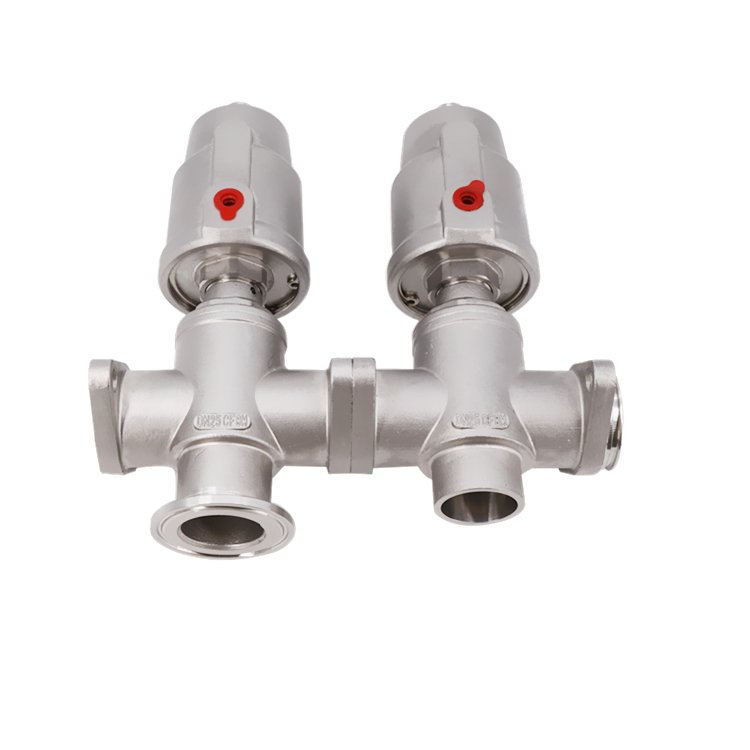 Stainless Steel Fast Mixing Pneumatic Valve Water Manifold Piston Valves for General Application Manufactured by Angle Structure