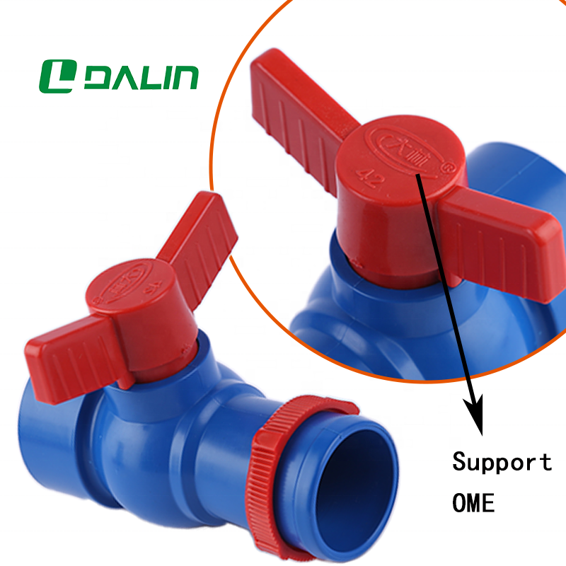 Direct selling micro spray irrigation 1/1/4" female thread pvc ball valve
