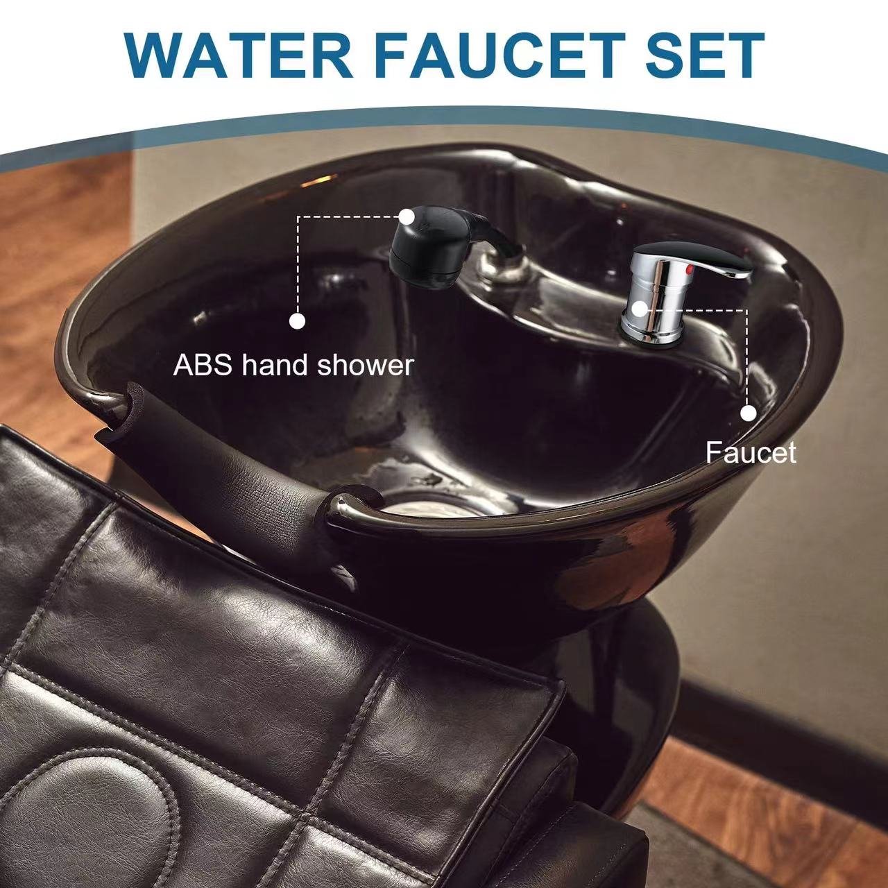 Shampoo Bowl faucet and spray set shower head mixing valve hose for salon shampoo bed cleaning