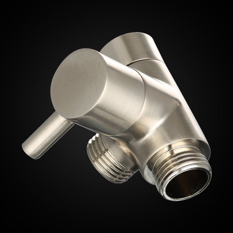 Manufacture Brass Chrome Bidets Diverter T Valve In Wall Faucet Brass Stop Angle Valve Shut Off Spray Shower Brass Angle Valve