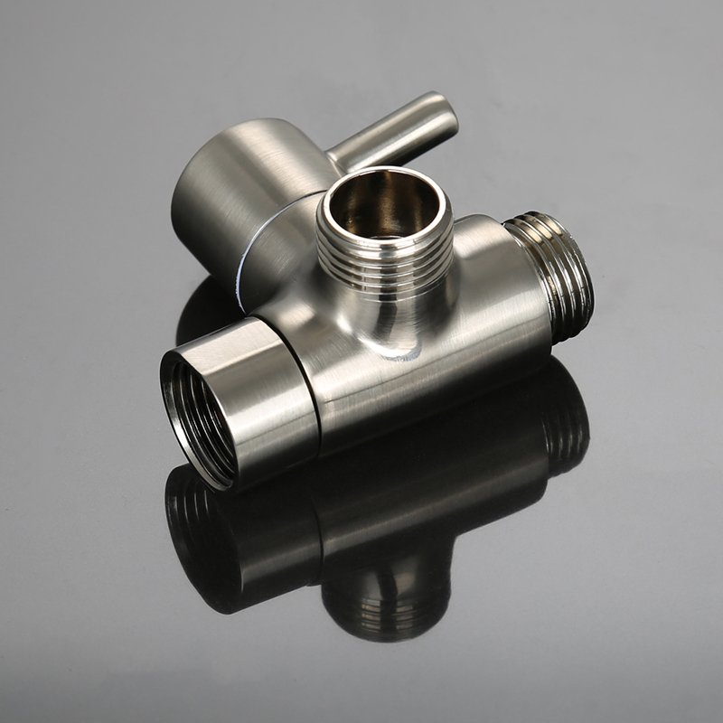 Manufacture Brass Chrome Bidets Diverter T Valve In Wall Faucet Brass Stop Angle Valve Shut Off Spray Shower Brass Angle Valve