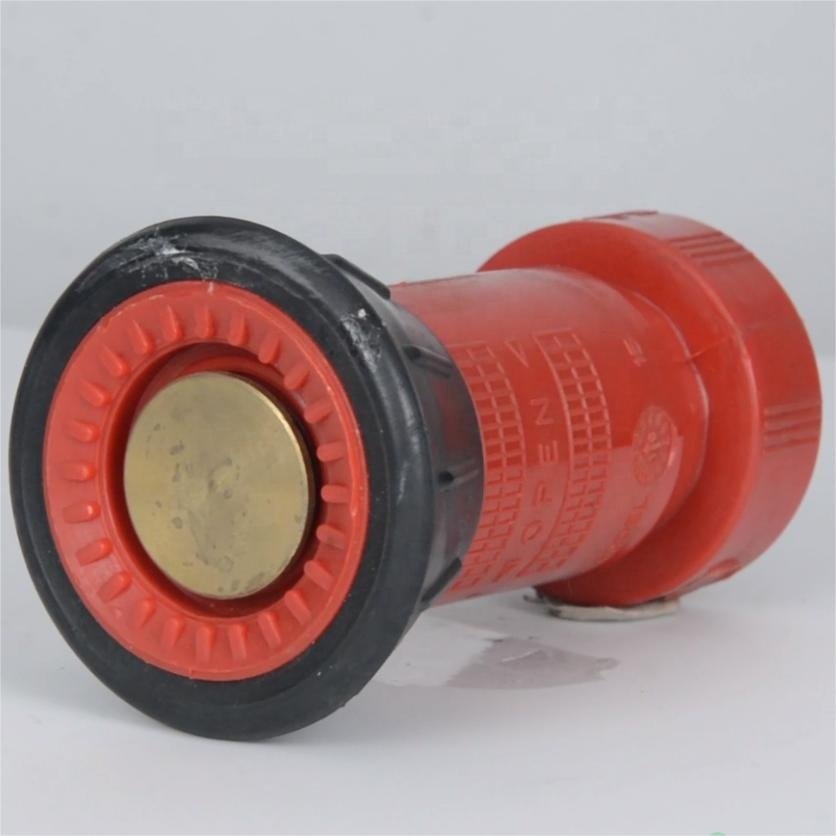 Factory price 1 1/2'' inch Fire Portable Spray plastic Nozzle Fire water gun fire hose connector red