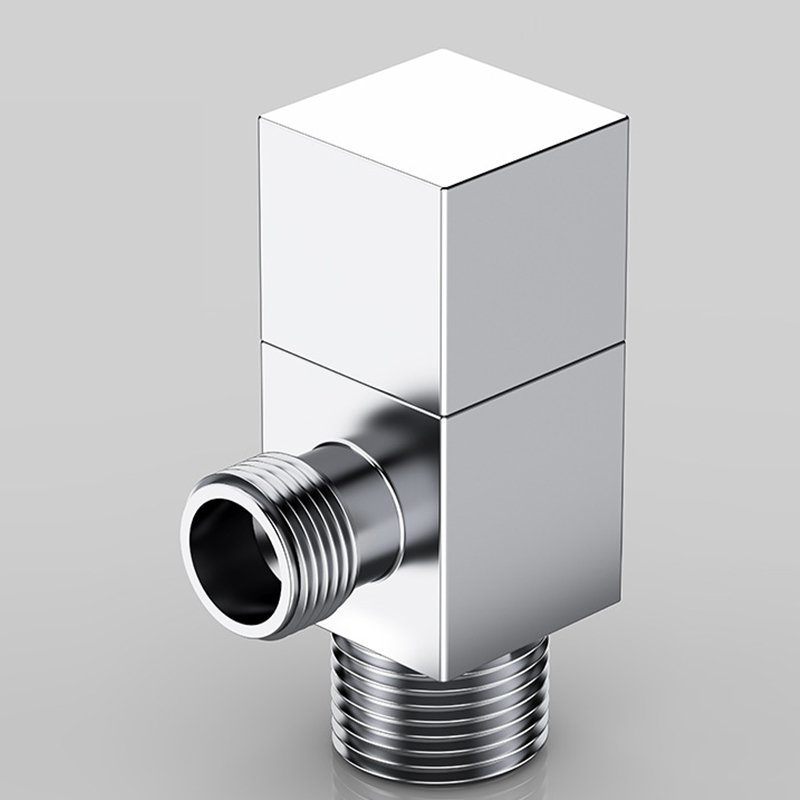 Bathroom Toliet G1/2 Inlet and Outlet Caliber Size Brass Square Angle Stop Valve 1/4 Turn Shut off Valve for Bidet Spray Shower