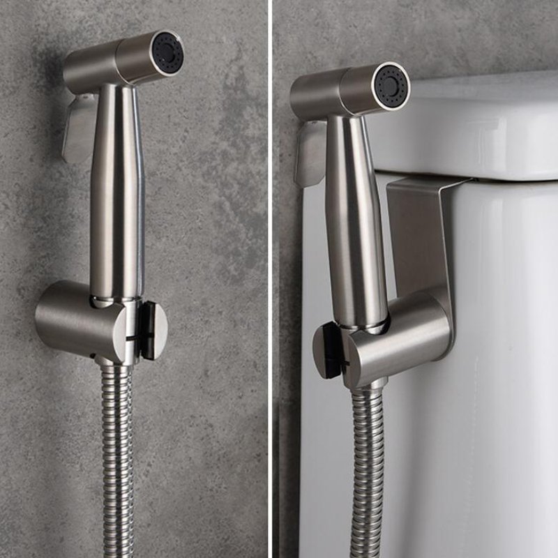 Bathroom Handheld Diaper Spray Shattaf T-Adapter Shut-Off Valve Toilet Bidet Sprayer