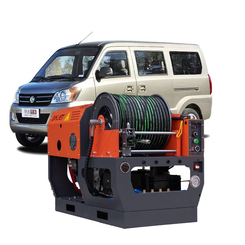 AMJET distinctive 200bar 70lpm Stainless steel pump sewer cleaner sewer drain cleaning machine Sewer jet Sewage pipe cleaning