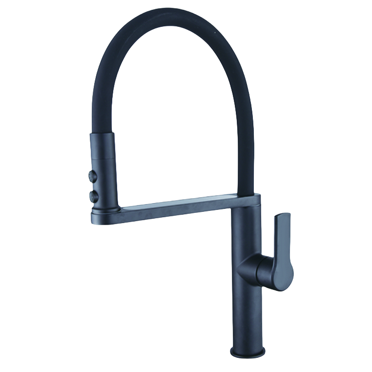 Modern Custom Stainless Steel Drop-Down Kitchen Faucet Polished Pull Out Spray Hot-Selling Ceramic Valve Core for Hotels