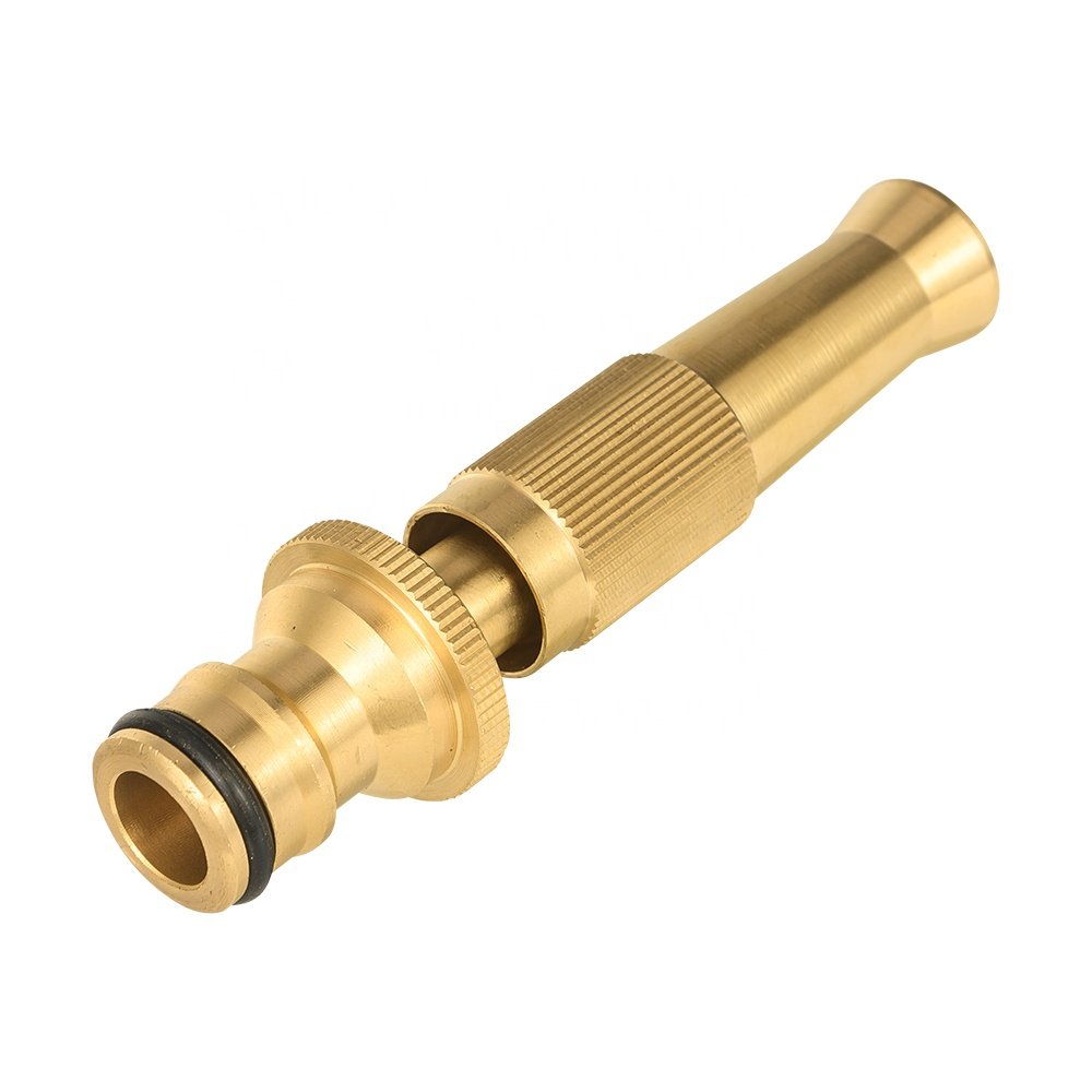 3.5" Height adjustable twist high pressure brass garden water hose nozzle sprinkler car washing spray nozzle gun