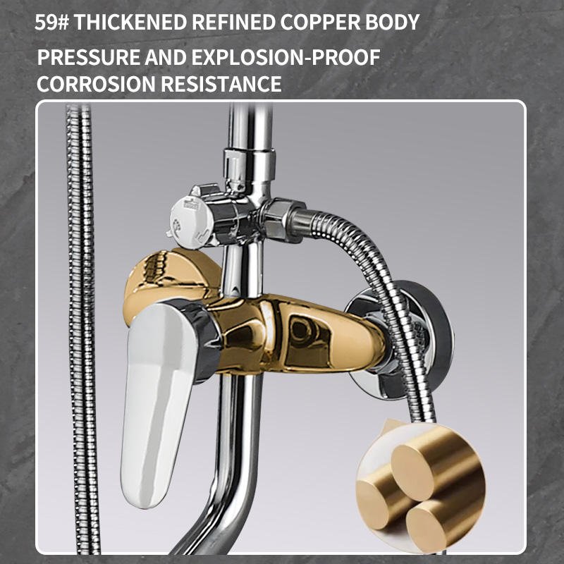 Brass Bathroom Shower Set Factory Wholesale Shower Set Stainless Steel High Quality Shower Set With Cold And Hot Water