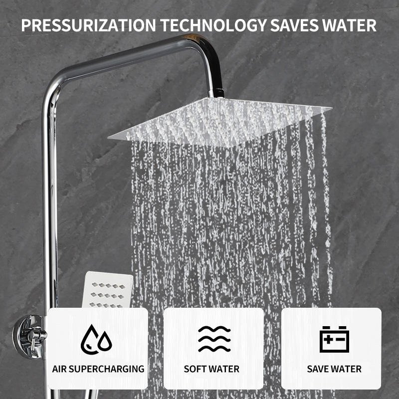 Brass Bathroom Shower Set Factory Wholesale Shower Set Stainless Steel High Quality Shower Set With Cold And Hot Water