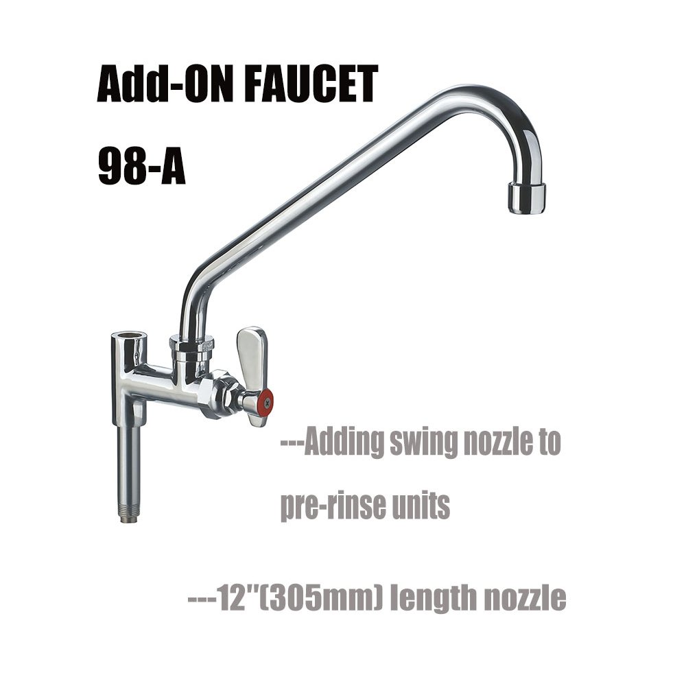 98006 Series 4 inches Center Dual Handle Deck Mounted Pre Rinse Unit Kitchen Mixer Faucet