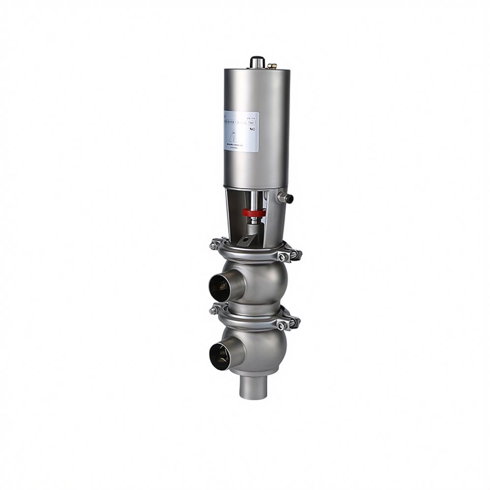 Food Grade Stainless Steel Pneumatic Sanitary Weld Intelligent Sterile Shut-Off Valve