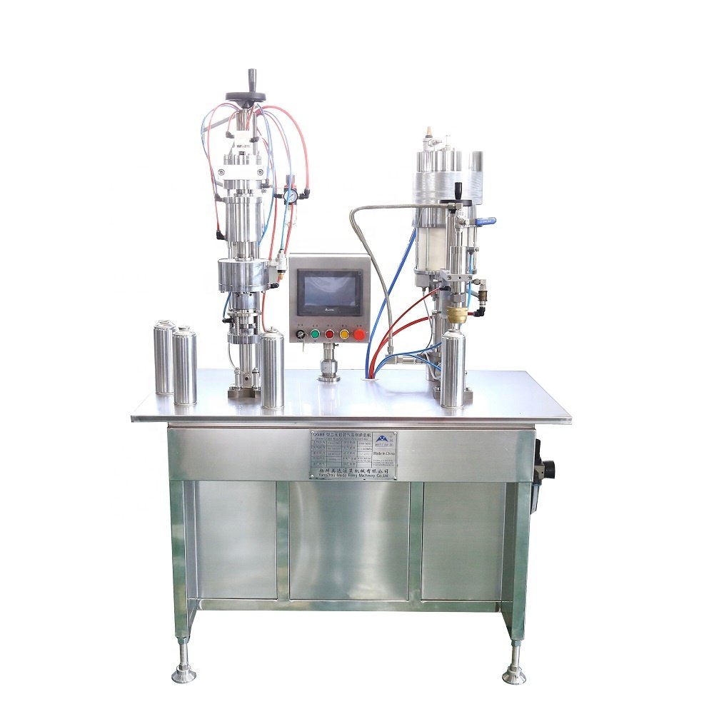 Semi Automatic Spray Paint Cans Sunscreen Spray Cosmetic Aerosol Filling Machine for Production Packing