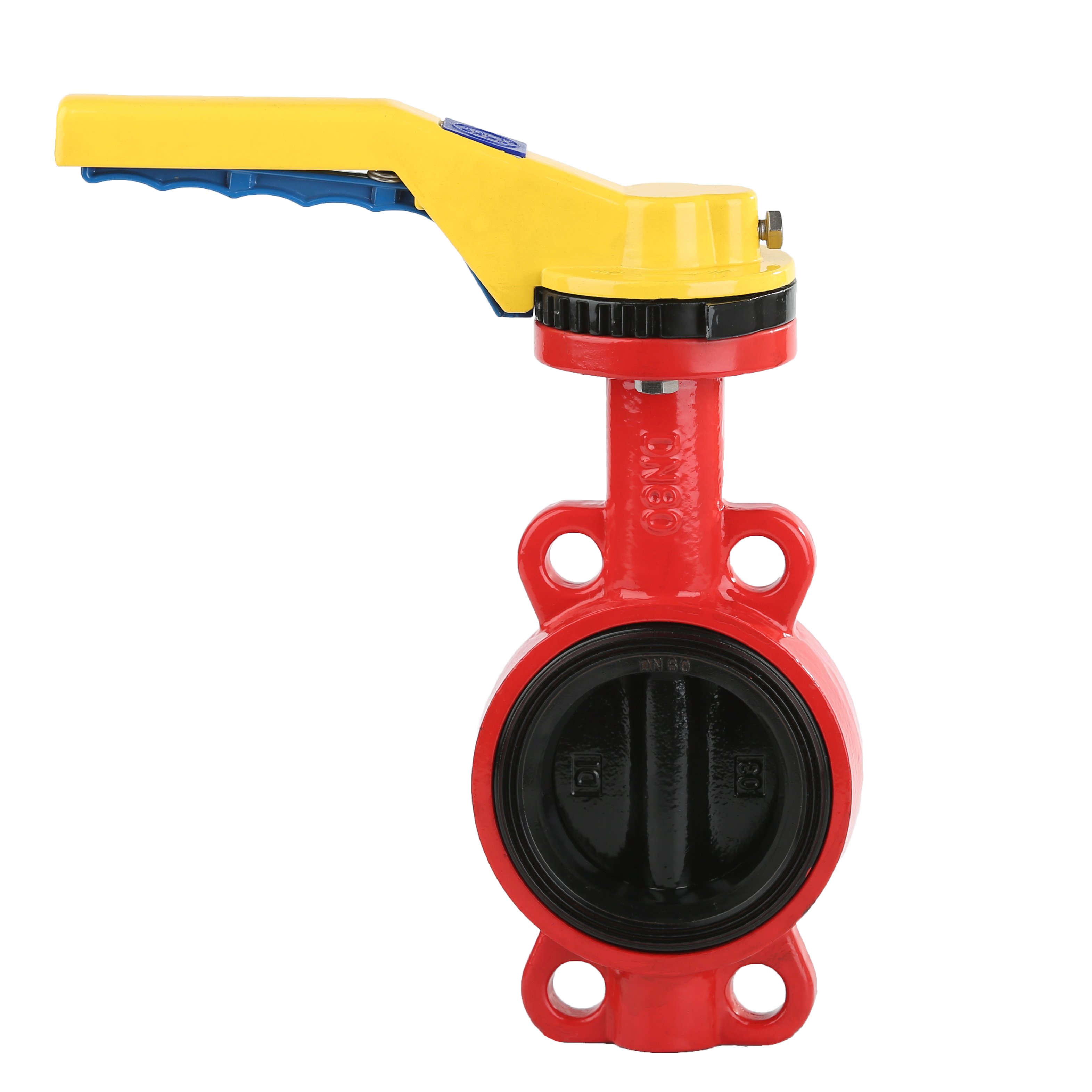 Rust proof clamp seal Locking corrosion resistant wafer butterfly valve, OEM handle butterfly valve