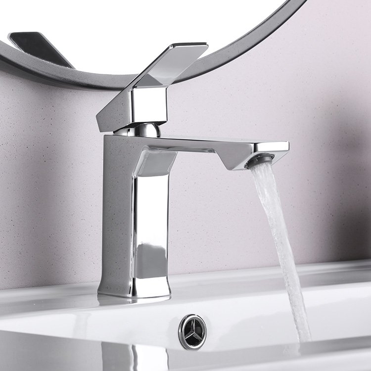 Kidolux Water Taps Bathroom Brass Wash Basin Faucet Single Handle Bathroom Faucet Deck Mounted Vessel Sink Mixer Taps