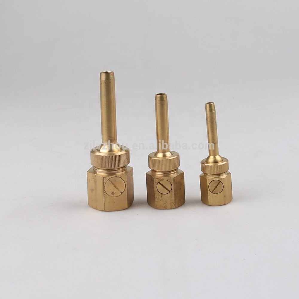 Brass Column shooting fountain sprinkler head angle adjustable with switch valve 1/2" 3/4" 1"