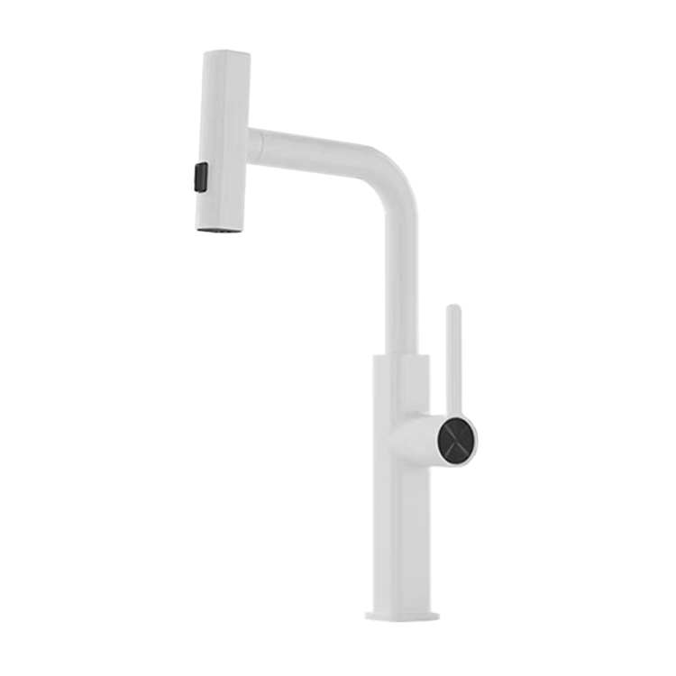 AG Brass Stainless Steel Brushed Black Waterfall Hot And Cold Kitchen Faucet Tap Pull Out