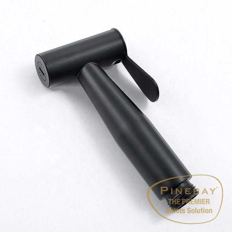 PINEBAY 2024 New Products Stainless Steel Adjustable Pressure Hand Held Black Bidet Sprayer Bidet Diaper Sprayer Set
