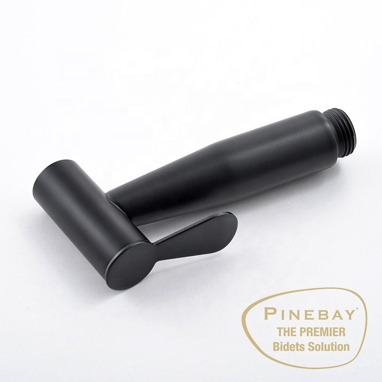 PINEBAY 2024 New Products Stainless Steel Adjustable Pressure Hand Held Black Bidet Sprayer Bidet Diaper Sprayer Set