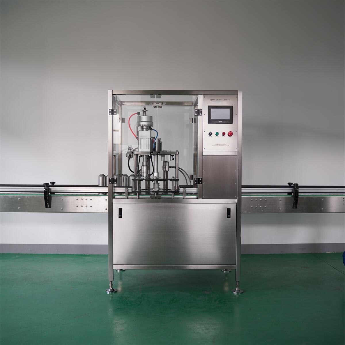 China supplier QGB automatic bag on valve spray filling machine