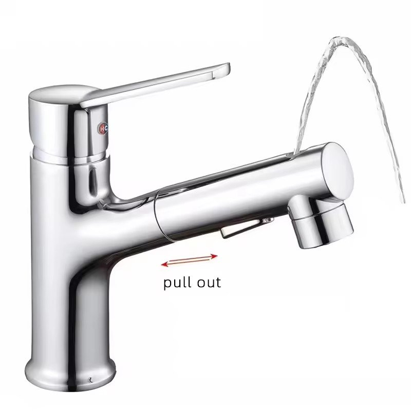High quality brass 3-mode nozzle faucet Hot and Cold mixer Faucet Single handle Modern deck bath basin faucet
