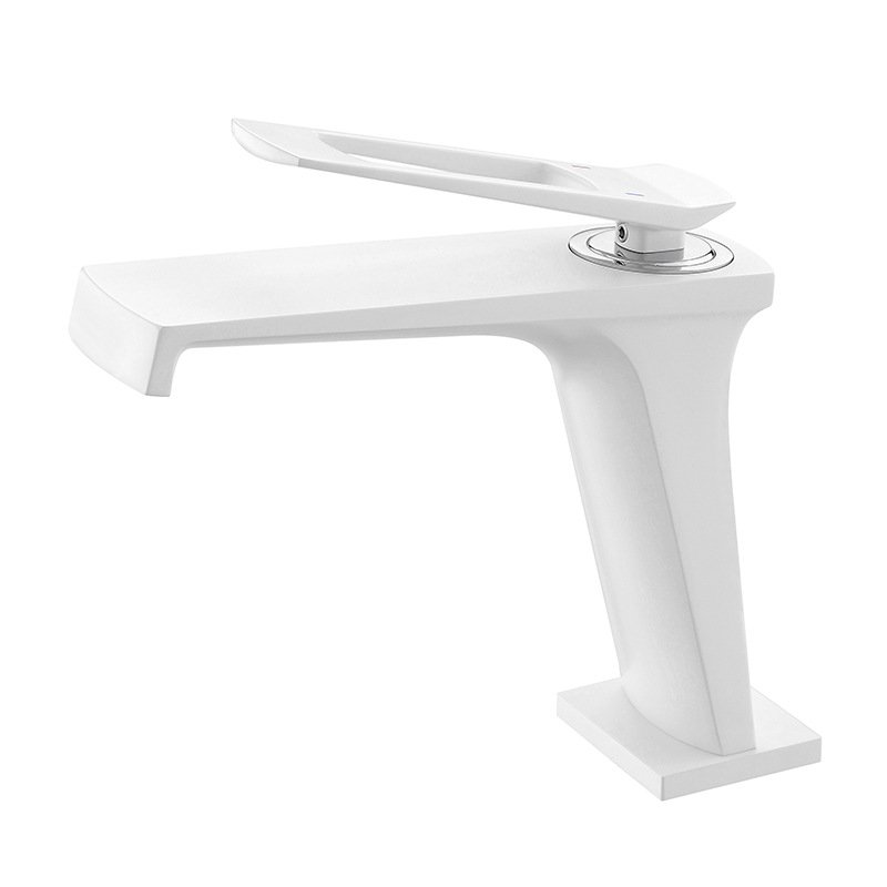 Black brass bathroom hot and cold wash basin above counter basin towel room wash basin waterfall spout single hole faucet