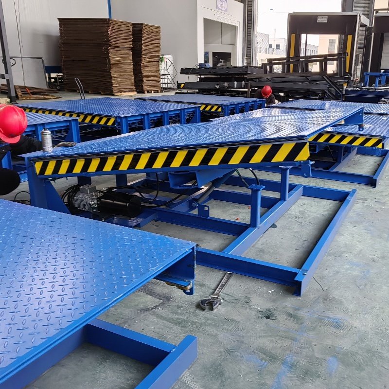 Hot 8'*6' Telescopic Dock Leveler with 0-1200mm Hydraulic Power Extension New Motor for Construction works and Farms Good Price