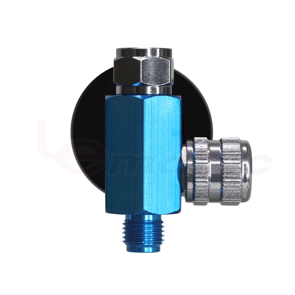LEMATEC Mini Air Regulator With Pressure Gauge Metal Case to All 1/4" Air Tools Spray Gun Air Accessory Flow Regulator