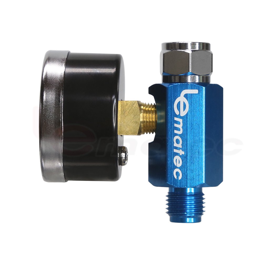 LEMATEC Mini Air Regulator With Pressure Gauge Metal Case to All 1/4" Air Tools Spray Gun Air Accessory Flow Regulator
