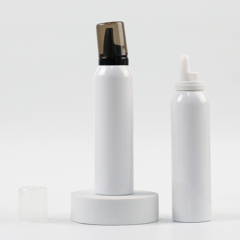 Customized aluminum aerosol spray can with plastic caps with printing beauty spray