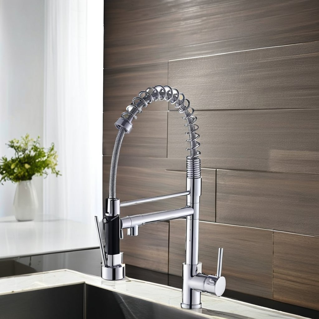 Spring Matte Black Sprayer Kitchen Taps Sink Way Kitchen Faucet Pull Out Water Mixer Kitchen Tap