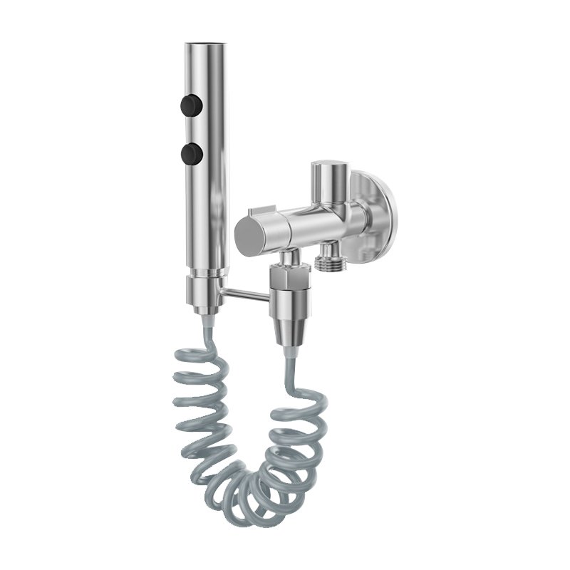 All copper gun gray toilet spray gun set one in two out triangle valve toilet toilet partner bidet sprayer set