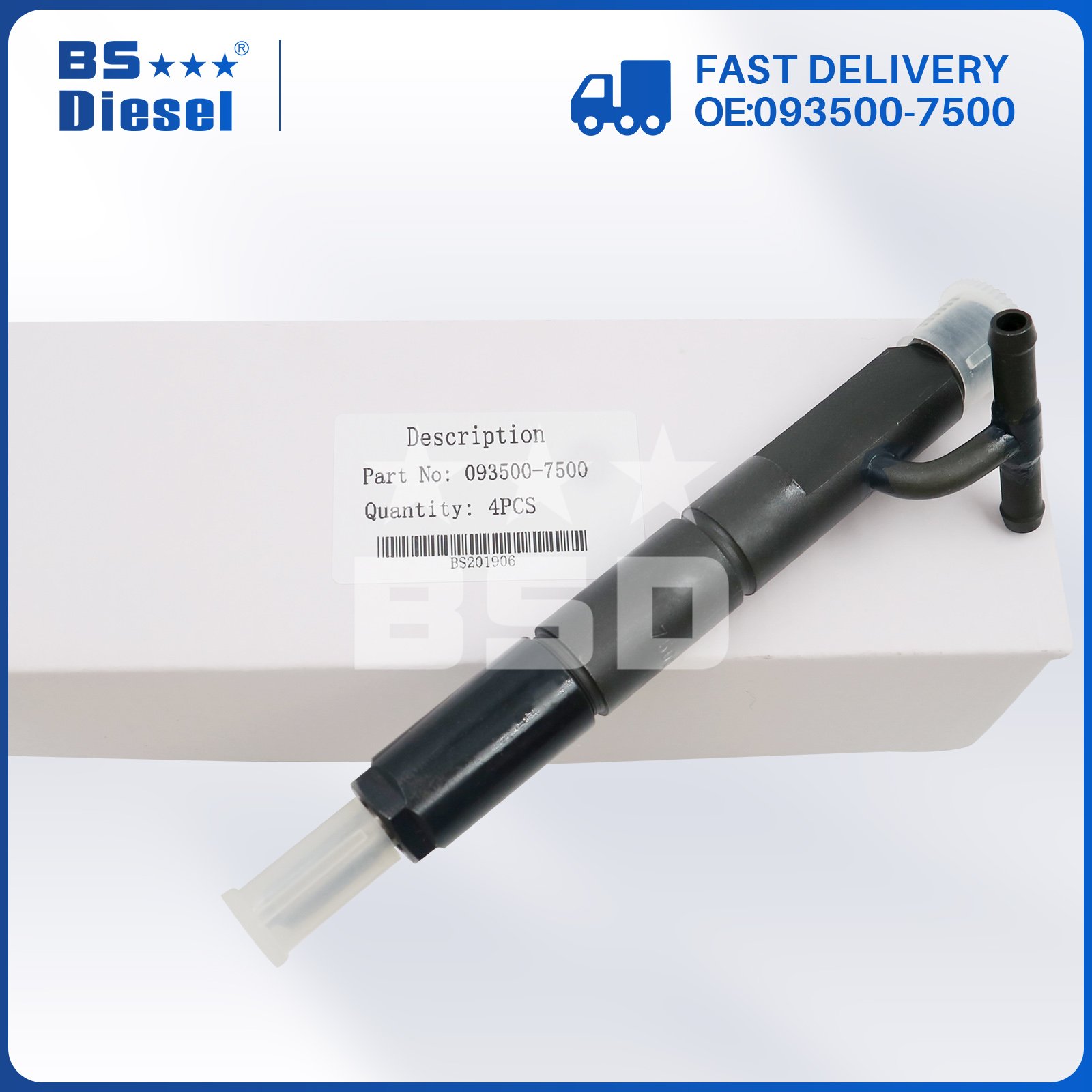 Hot Sale Injection Valves Fuel Injector Nozzle Assy 093500-7500 Fits For Mitsubishi 4D34 4D34T Engine Parts