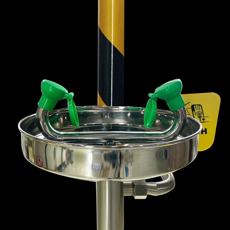 Factory emergency device when worker injured combination safety eyewash shower with stainless steel 304