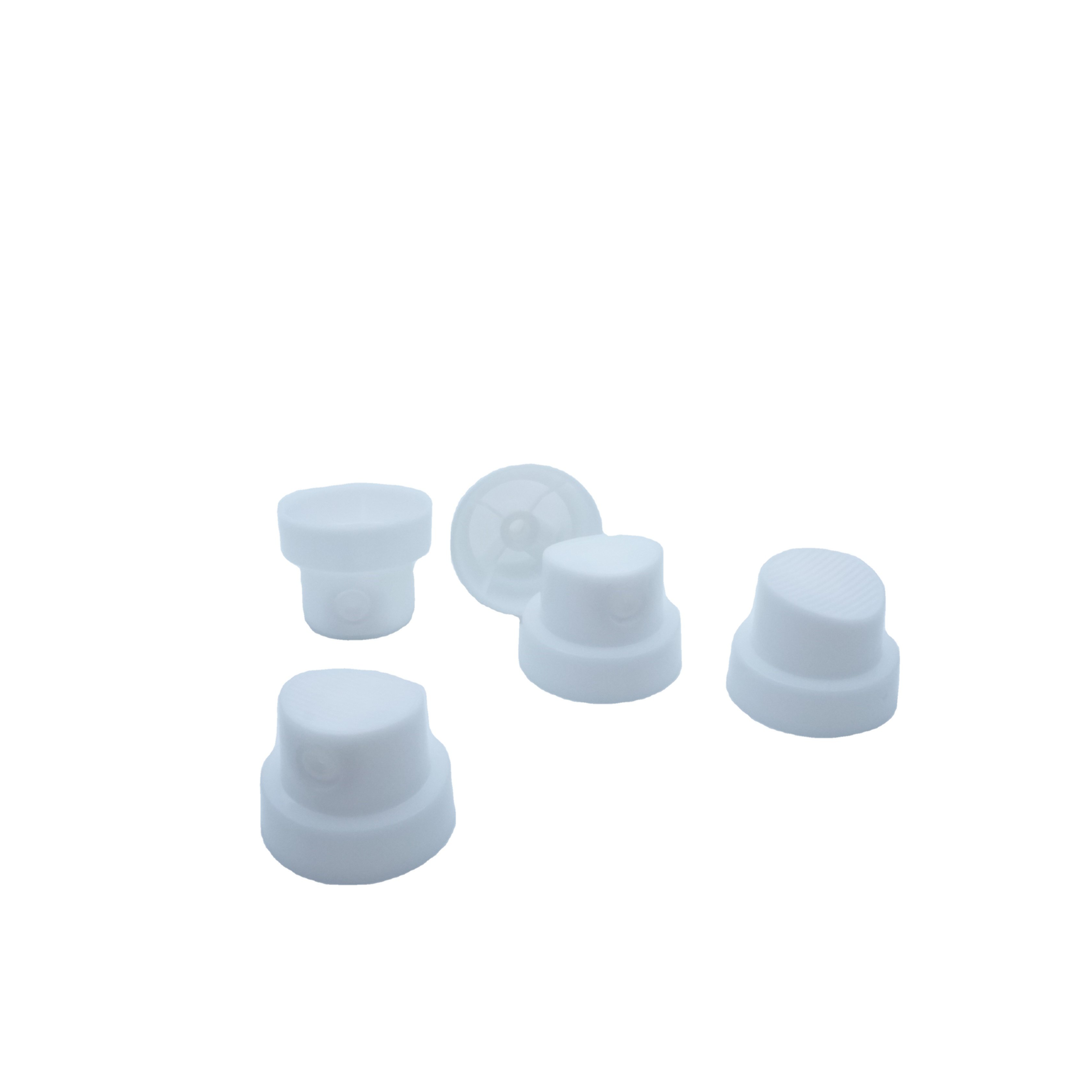 White R type actuator with white insert can fillable with liquid or gas