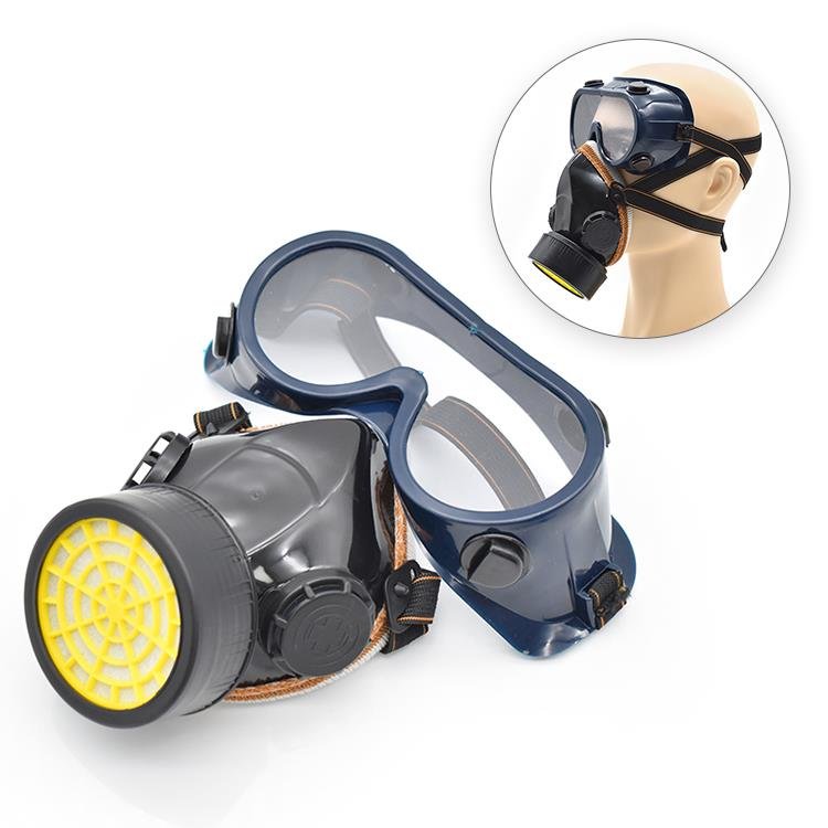 Customize Silicone PVC Single Cartridge Filter Respirator Activated Carbon Safety Respirator Set With