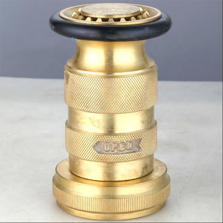 FM UL Factory price 1 1/2" 2 1/2''Brass Fire Hose Nozzle Portable Spray Nozzle Fire water gun forest fire hose connector nozzle