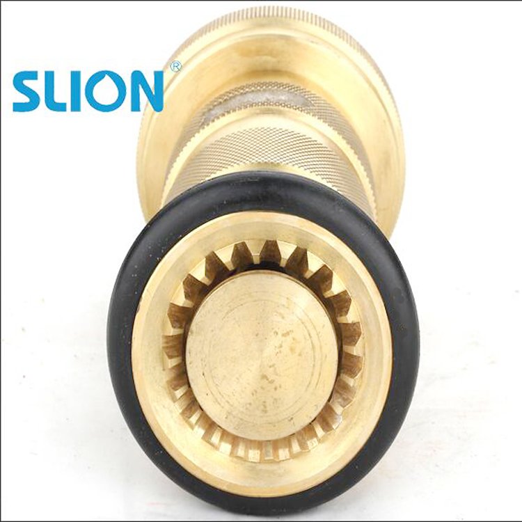 FM UL Factory price 1 1/2" 2 1/2''Brass Fire Hose Nozzle Portable Spray Nozzle Fire water gun forest fire hose connector nozzle