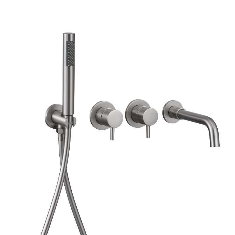 Black Bathroom Heads Shower System Bath & Shower Faucets Concealed hotel Rainfall Shower Mixer Faucet Set