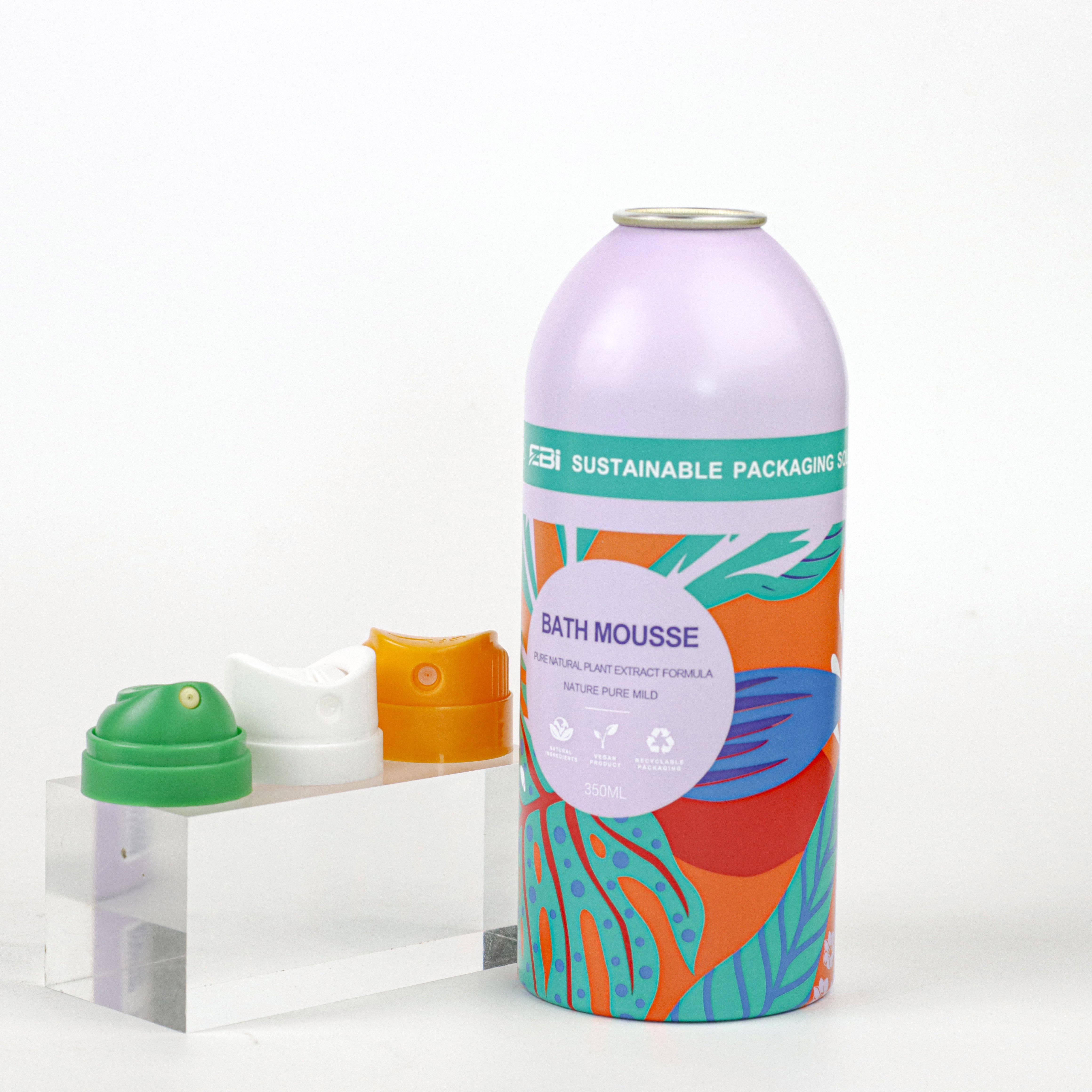 Unique features aluminum round aerosol spray can sunscreen spray aluminum cans