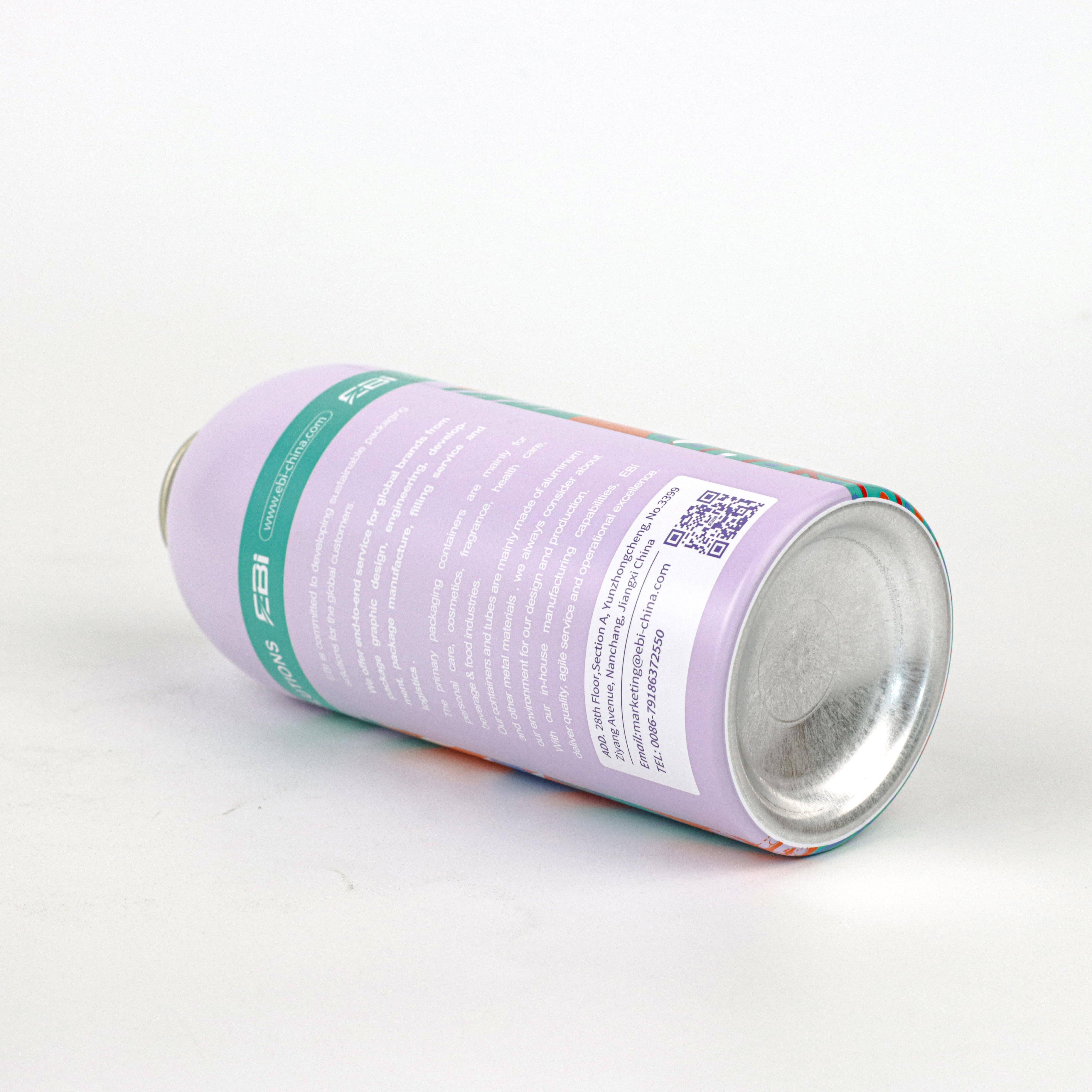 Unique features aluminum round aerosol spray can sunscreen spray aluminum cans