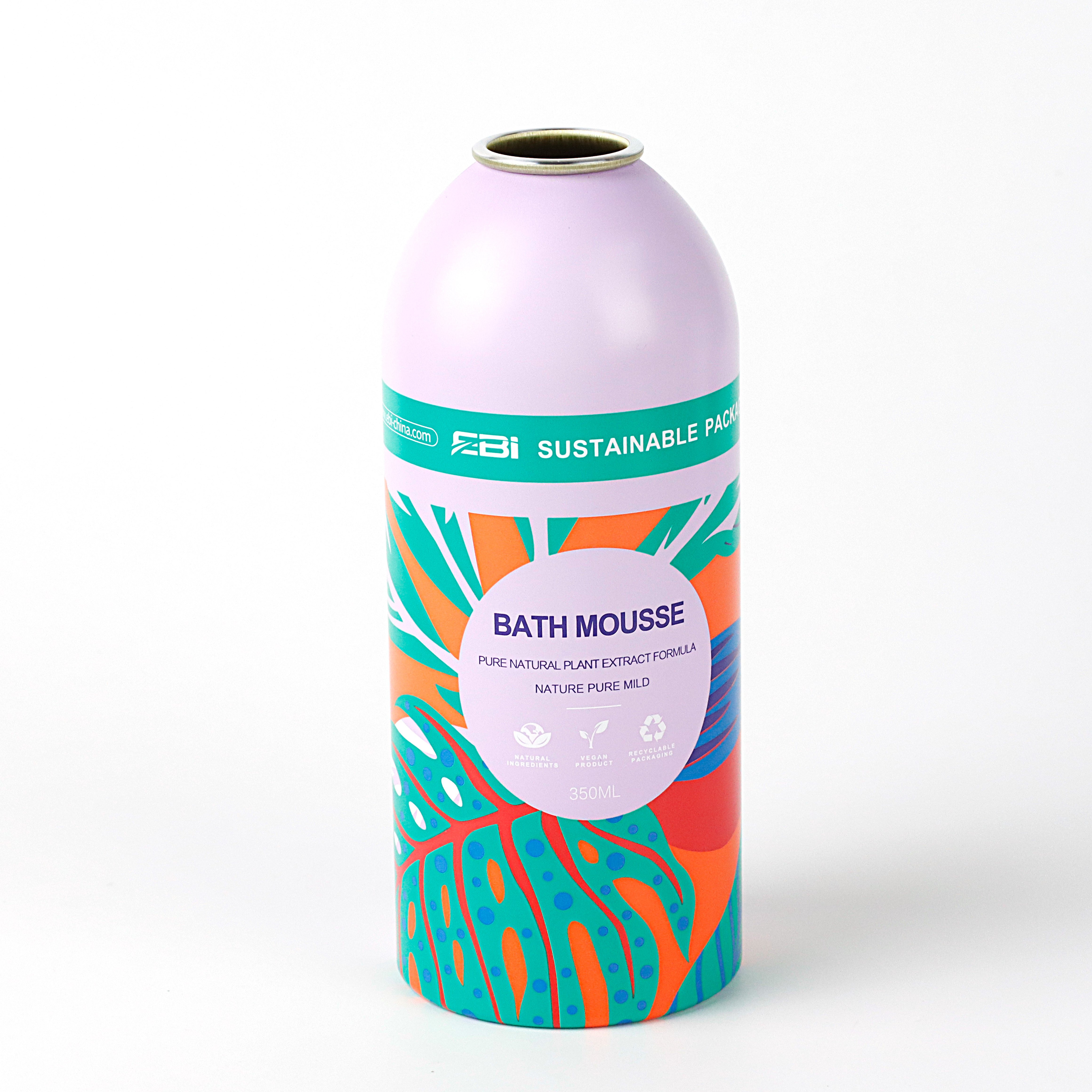 Unique features aluminum round aerosol spray can sunscreen spray aluminum cans