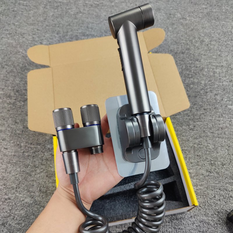 Handheld Bidet Spray Gun Portable High Pressure Bidet Spray Gun Set Bathroom Cleaning Women's Washing Toilet Accessories