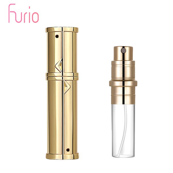 5ml refillable perfume glass Bottle Aluminum Metal Customized chrome spray mini travel pocket size atomizer bottom filling