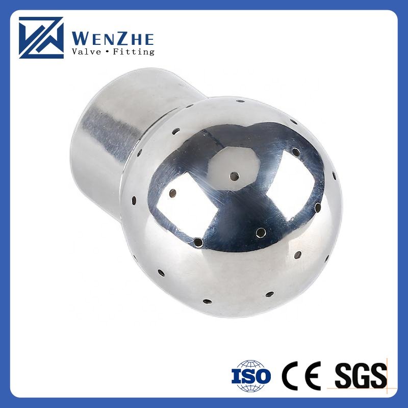 Sanitary 304 316L Stainless Steel 360 Degree Cip Spray Cleaning Ball