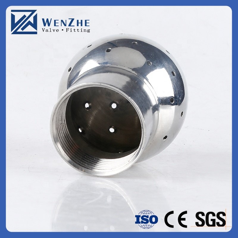 Sanitary 304 316L Stainless Steel 360 Degree Cip Spray Cleaning Ball