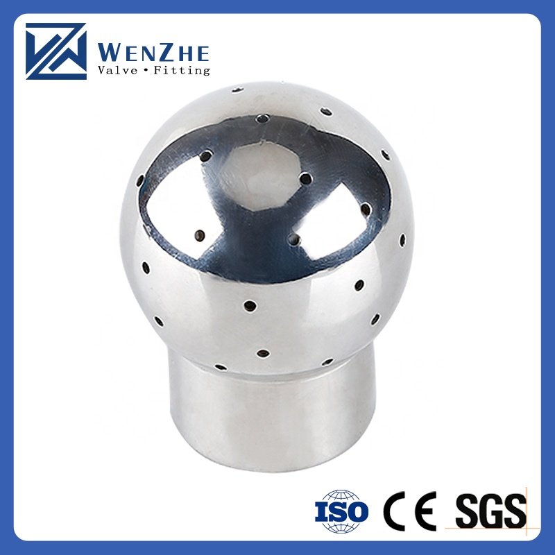 Sanitary 304 316L Stainless Steel 360 Degree Cip Spray Cleaning Ball