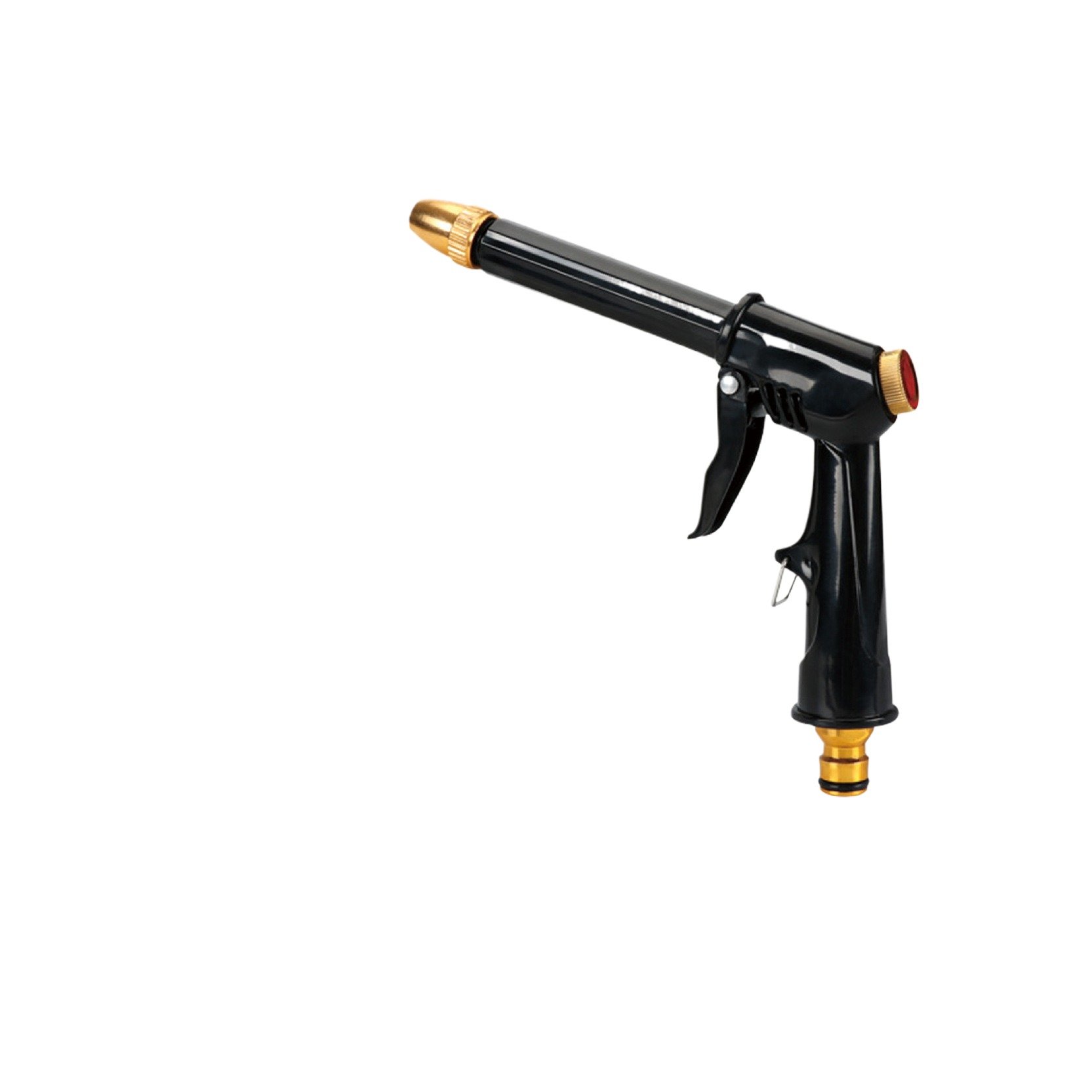 black copper-plated nozzle plastic body thick rod high pressure household car wash water gun garden flower watering nozzle