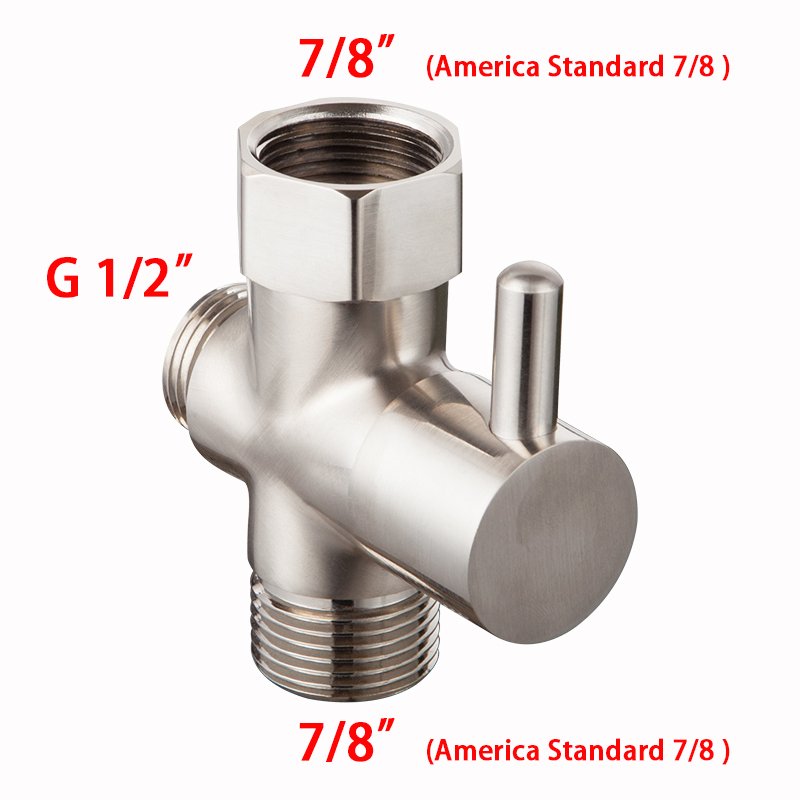 America Standard 7/8 Water distributor brass Angle valve Bathroom toilet 3 way valve shattaf bidet